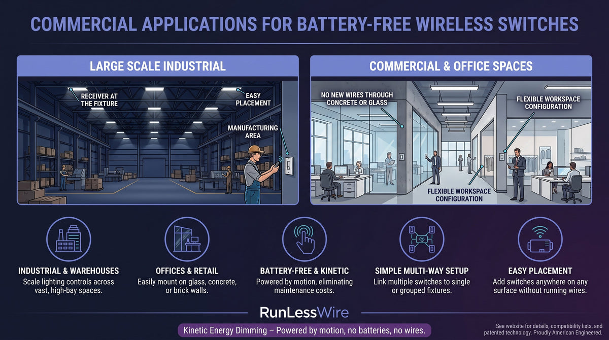 Commercial Applications for Battery-Free Wireless Switches