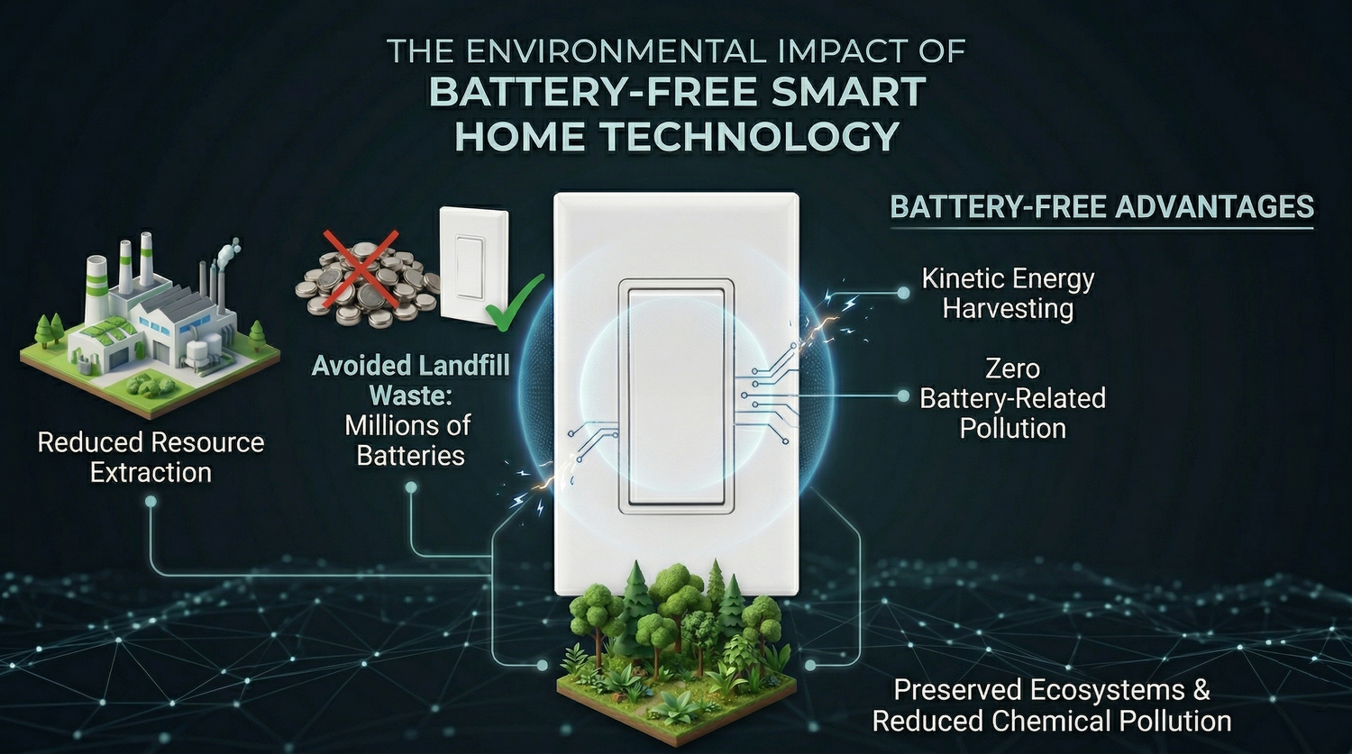The Environmental Impact of Battery-Free Smart Home Technology