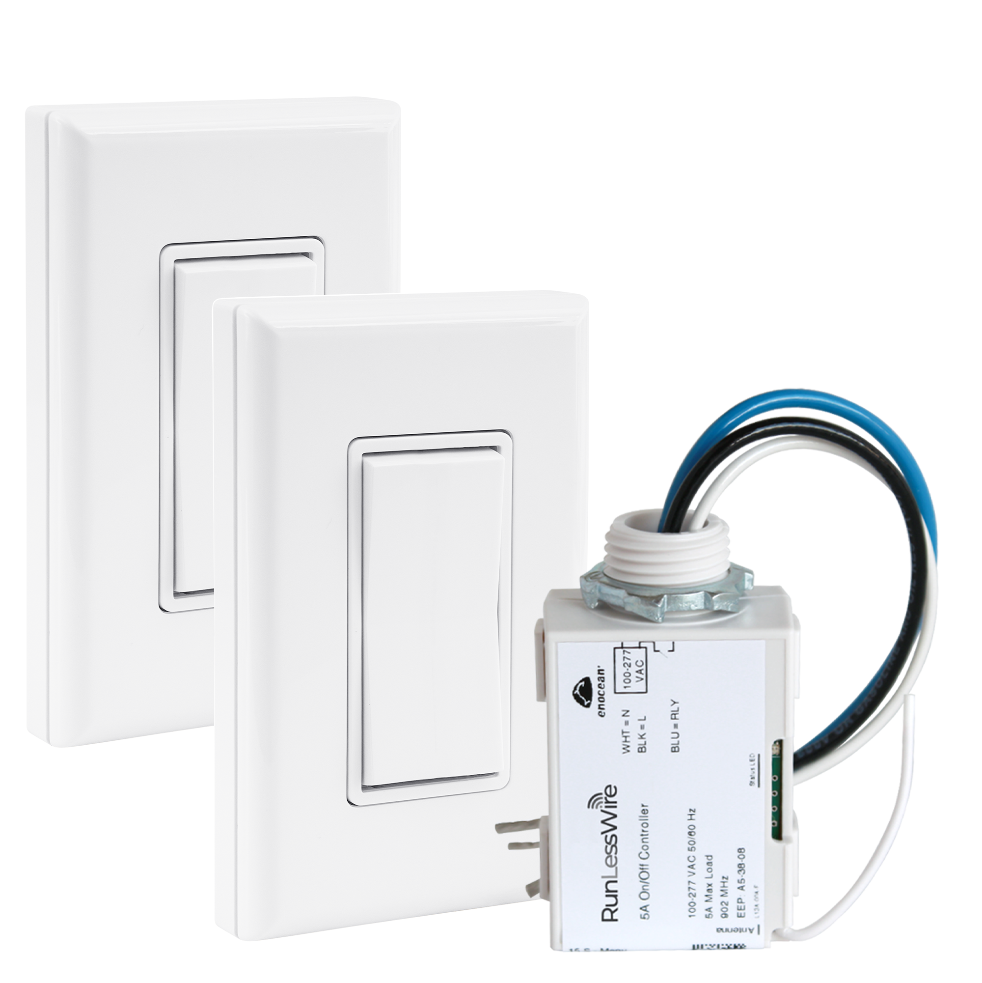 nægte ikke noget Begrænset 3-Way Wireless Fan & Light Switch Kit – 2 Controllers, 2 Switches