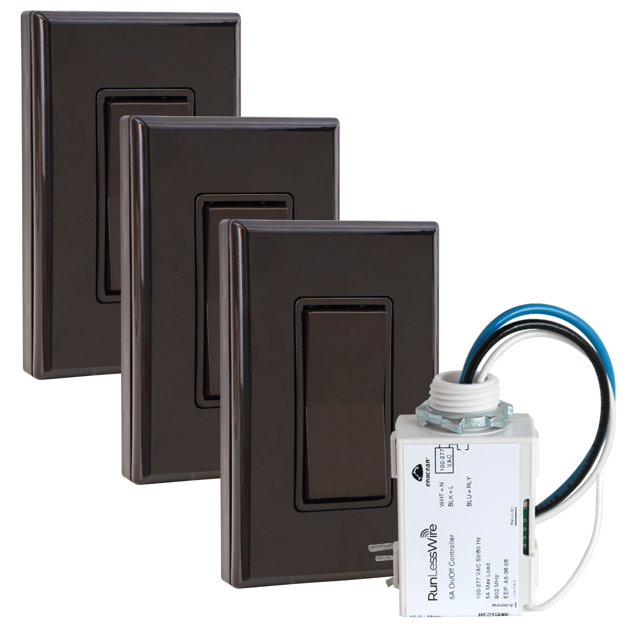 4-WAY KIT: 1 RECEIVER, 3 SWITCHES