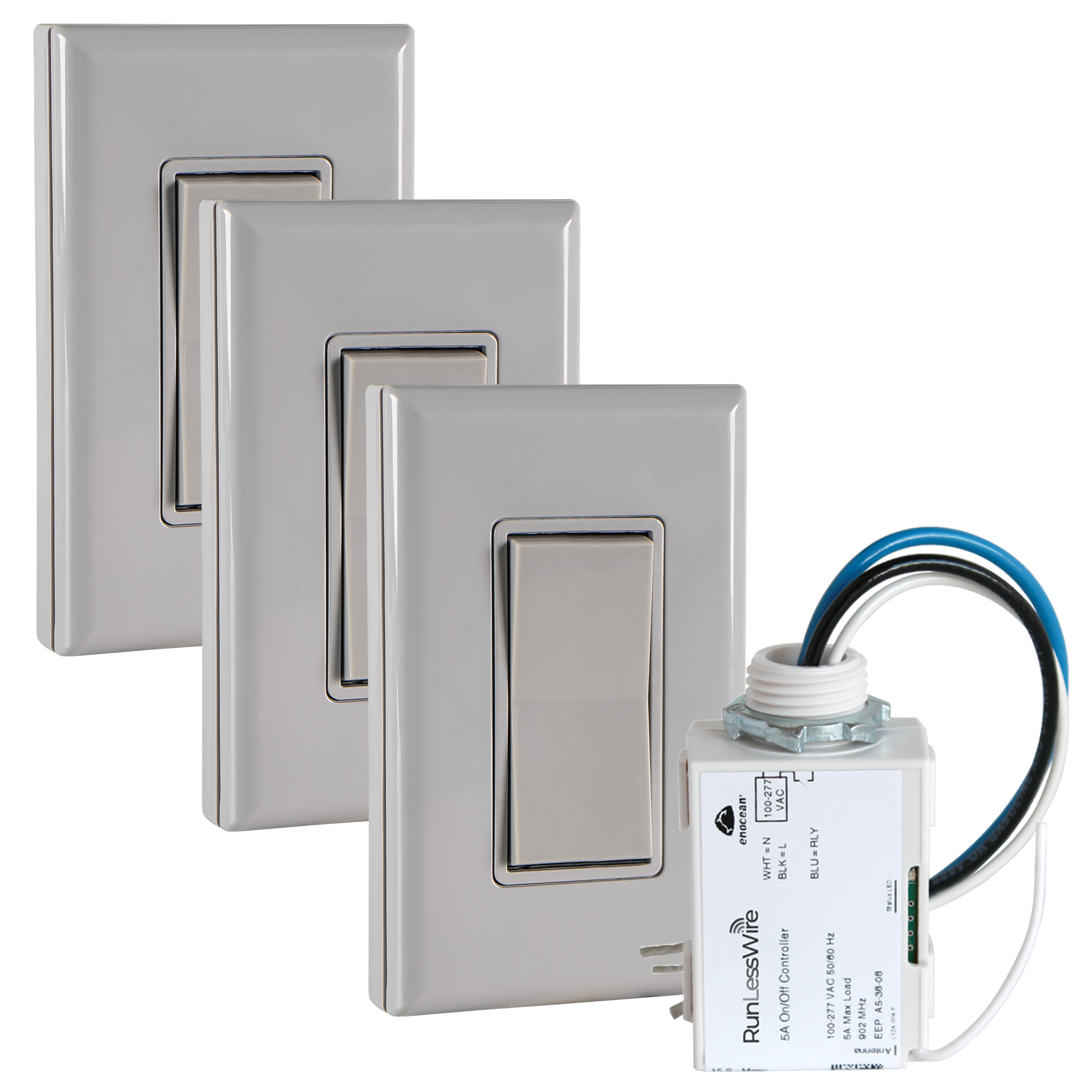 4-WAY KIT: 1 RECEIVER, 3 SWITCHES