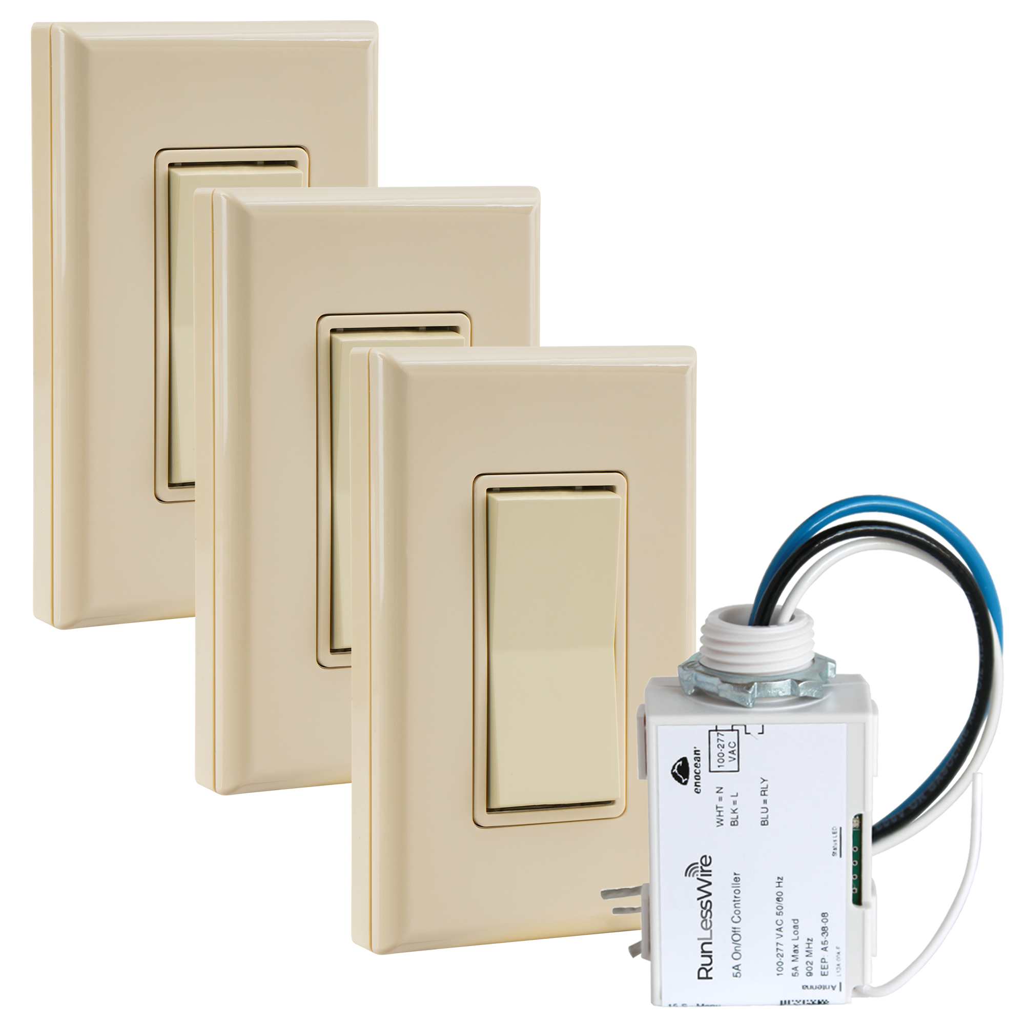 4-WAY KIT: 1 RECEIVER, 3 SWITCHES