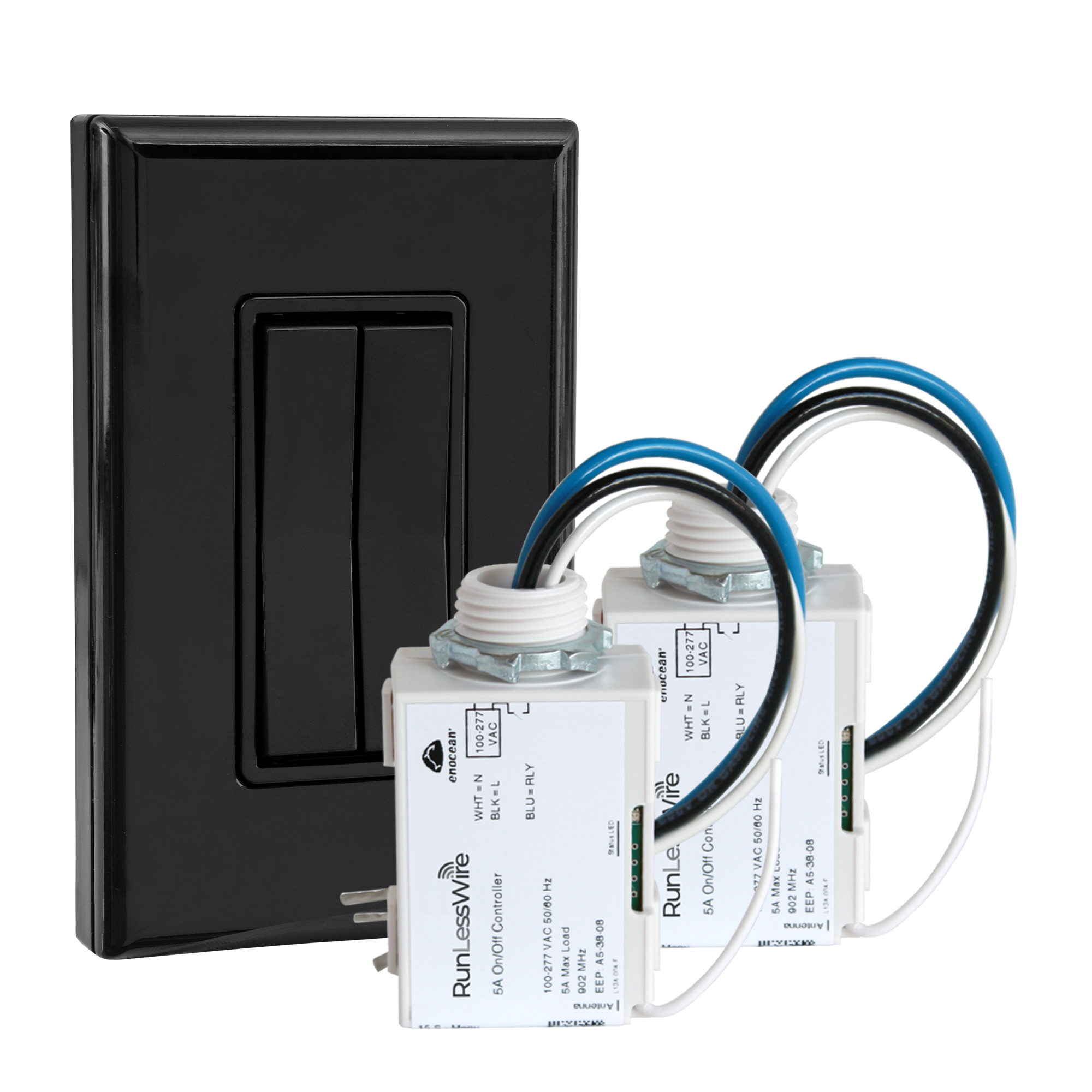 FAN & LIGHT KIT: 2 RECEIVERS, 1 DUAL SWITCH