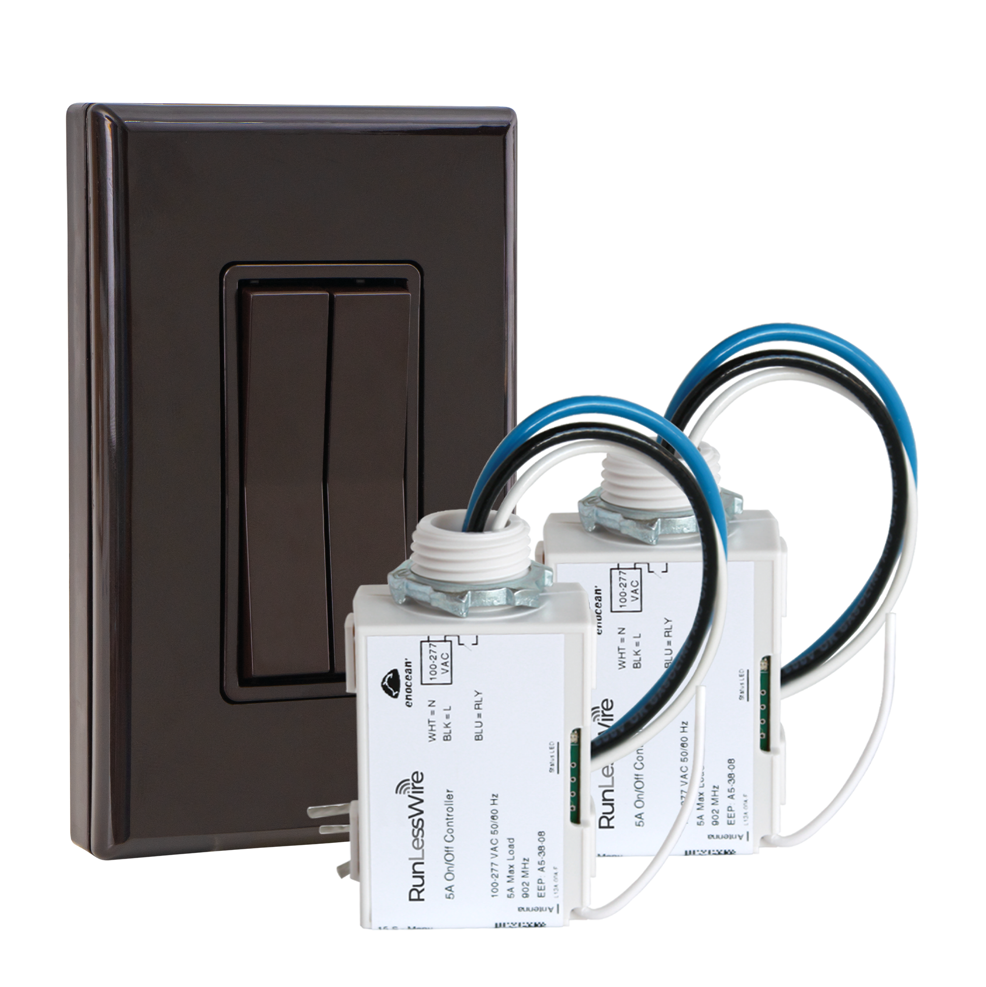 FAN & LIGHT KIT: 2 RECEIVERS, 1 DUAL SWITCH