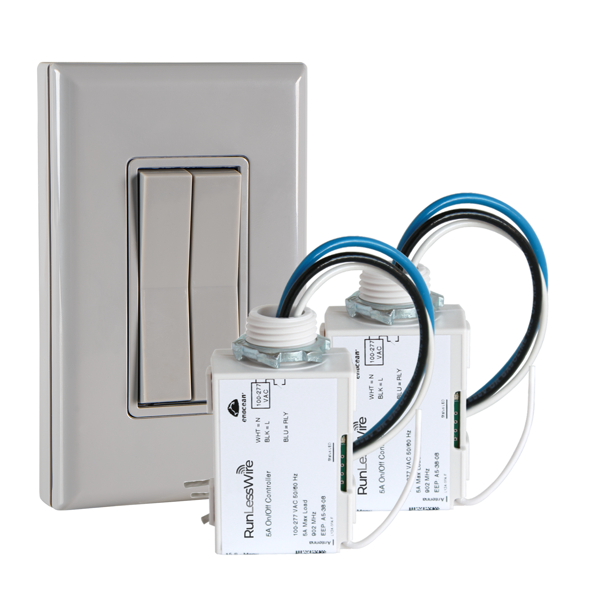 FAN & LIGHT KIT: 2 RECEIVERS, 1 DUAL SWITCH