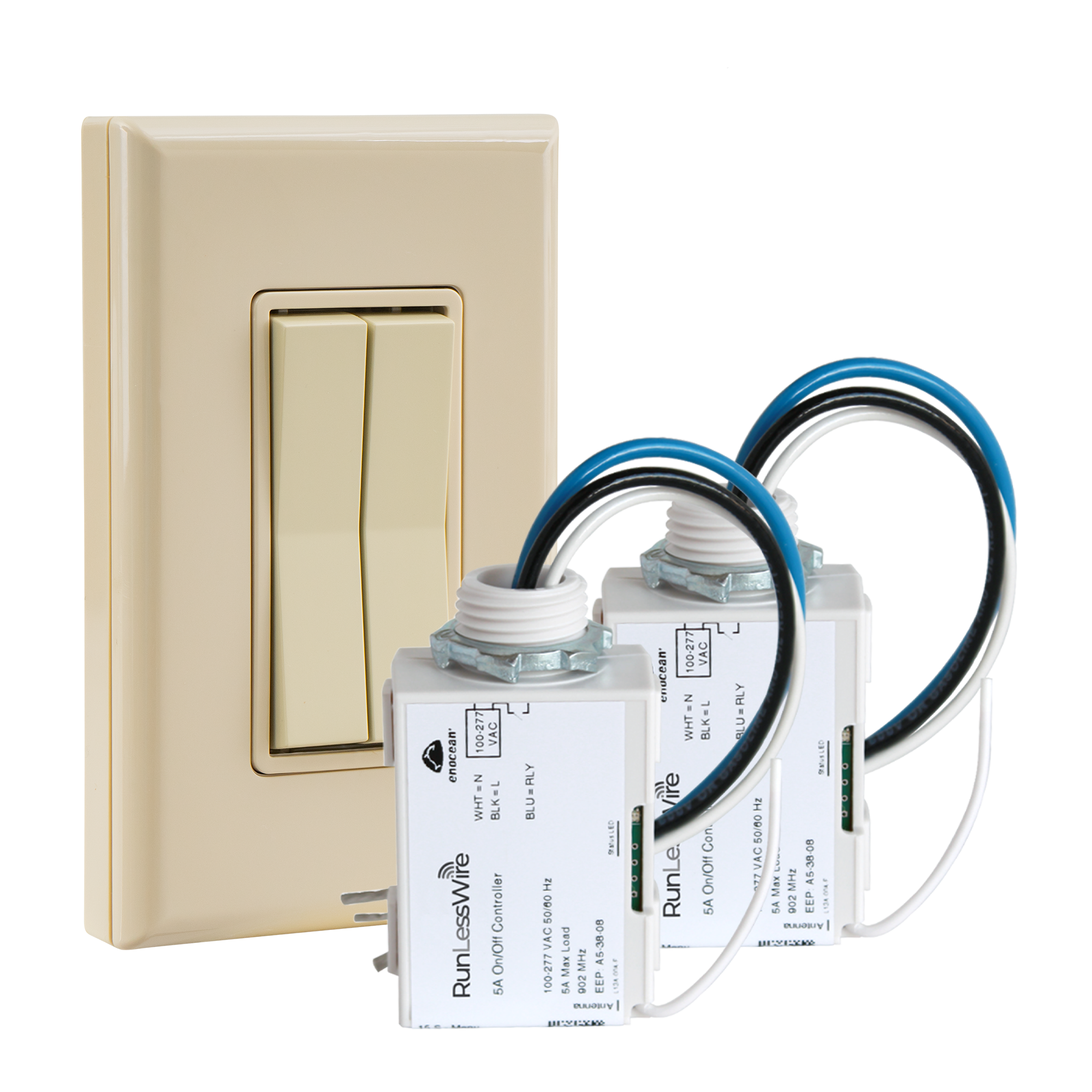 FAN & LIGHT KIT: 2 RECEIVERS, 1 DUAL SWITCH