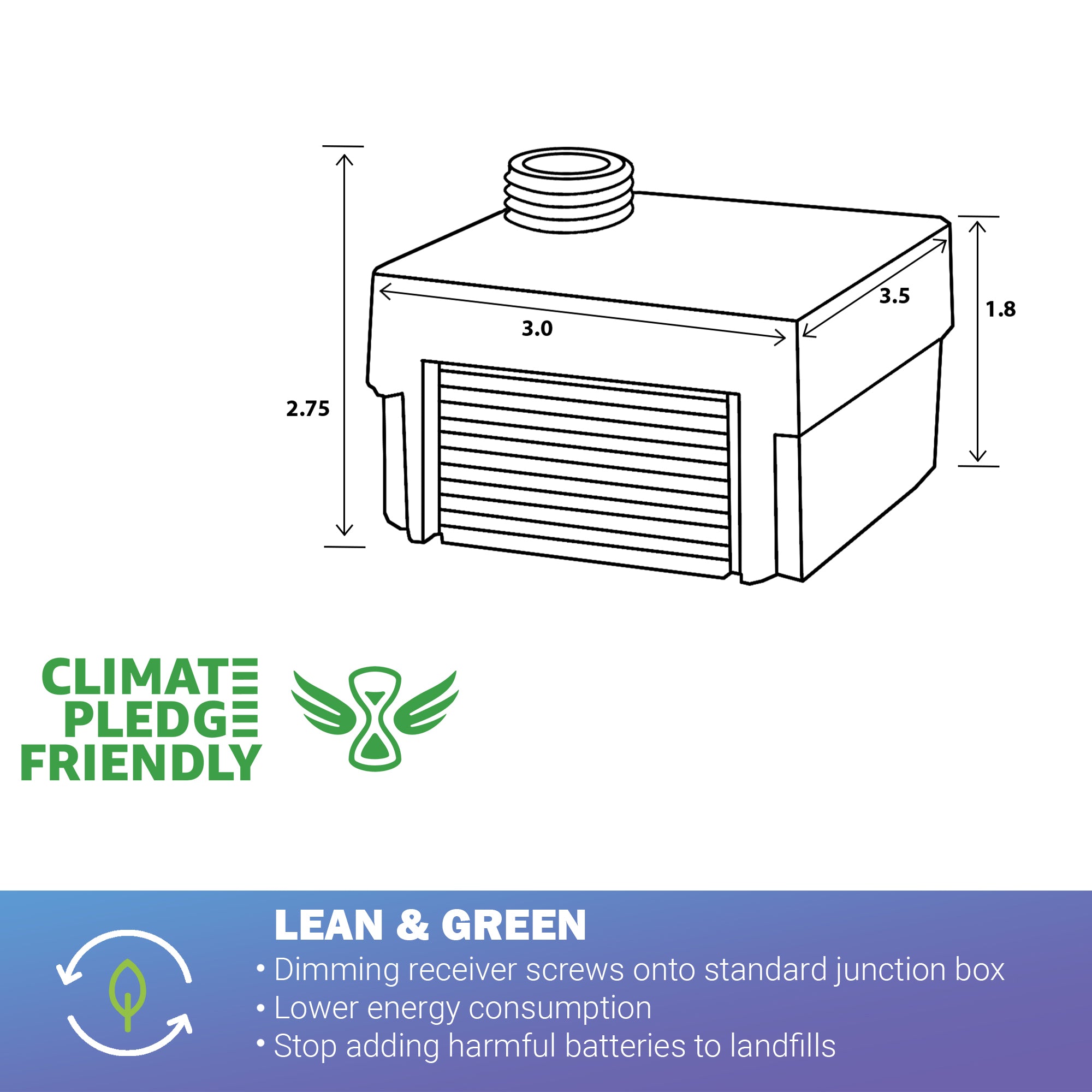 120VAC PHASE DIMMING RECEIVER FOR WIRELESS SWITCHES - add on only, requires switch to function