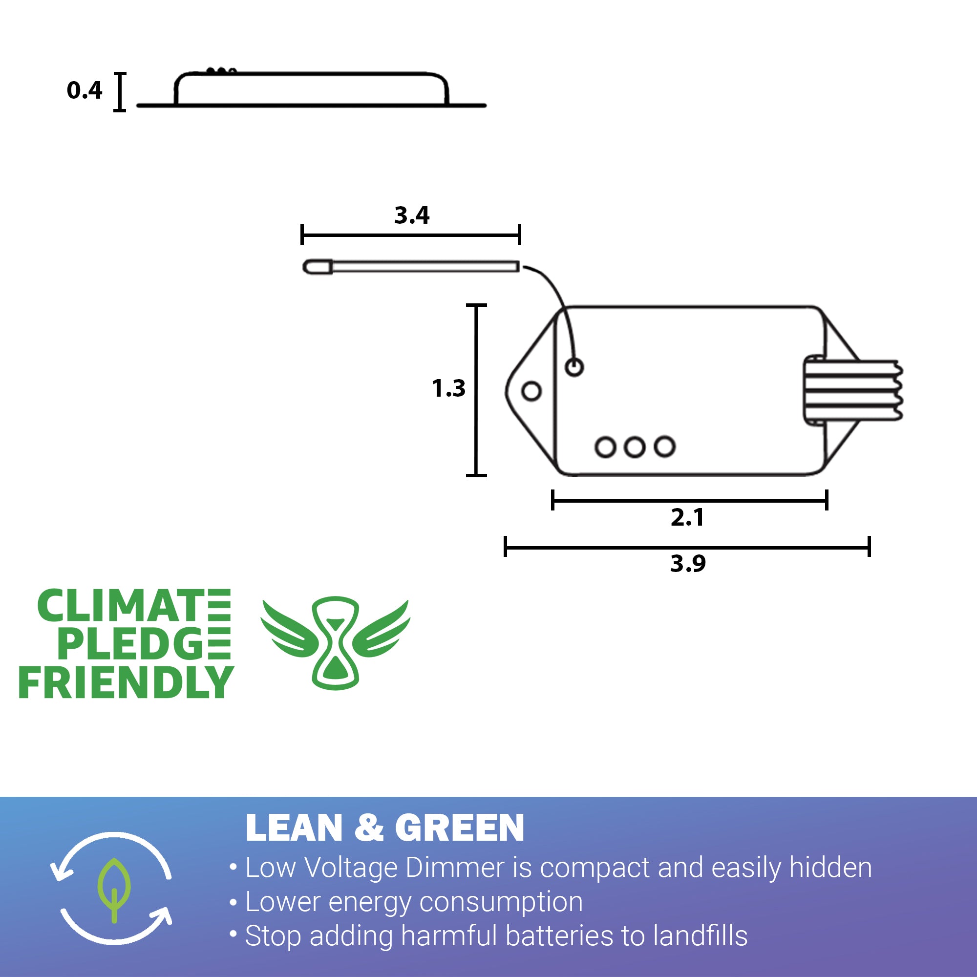 8-30VDC LOW VOLT PWM DIMMING RECEIVER FOR WIRELESS SWITCHES - add on only, requires switch to function