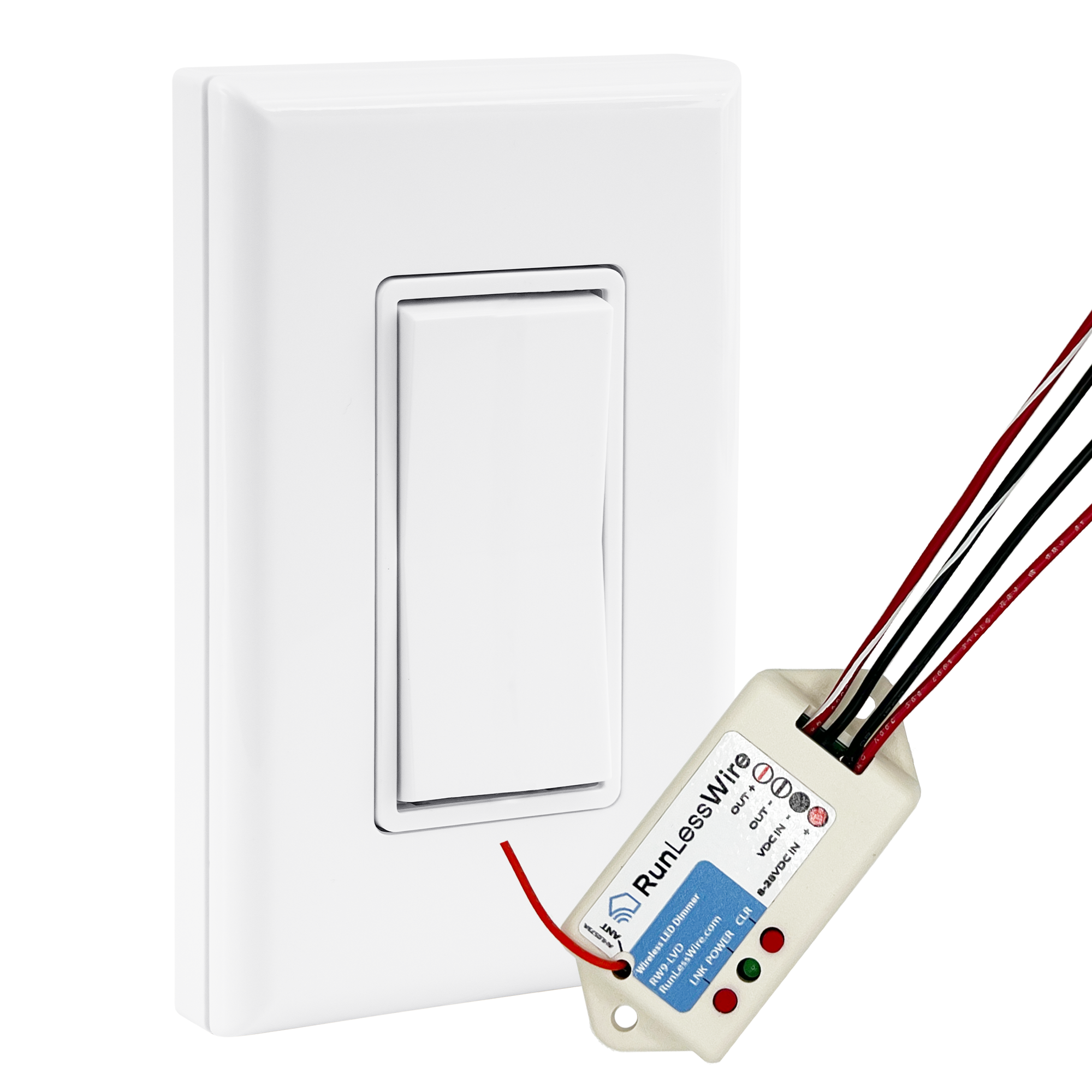 Wireless Light Switch With A Dimming Controller Kit – RunLessWire