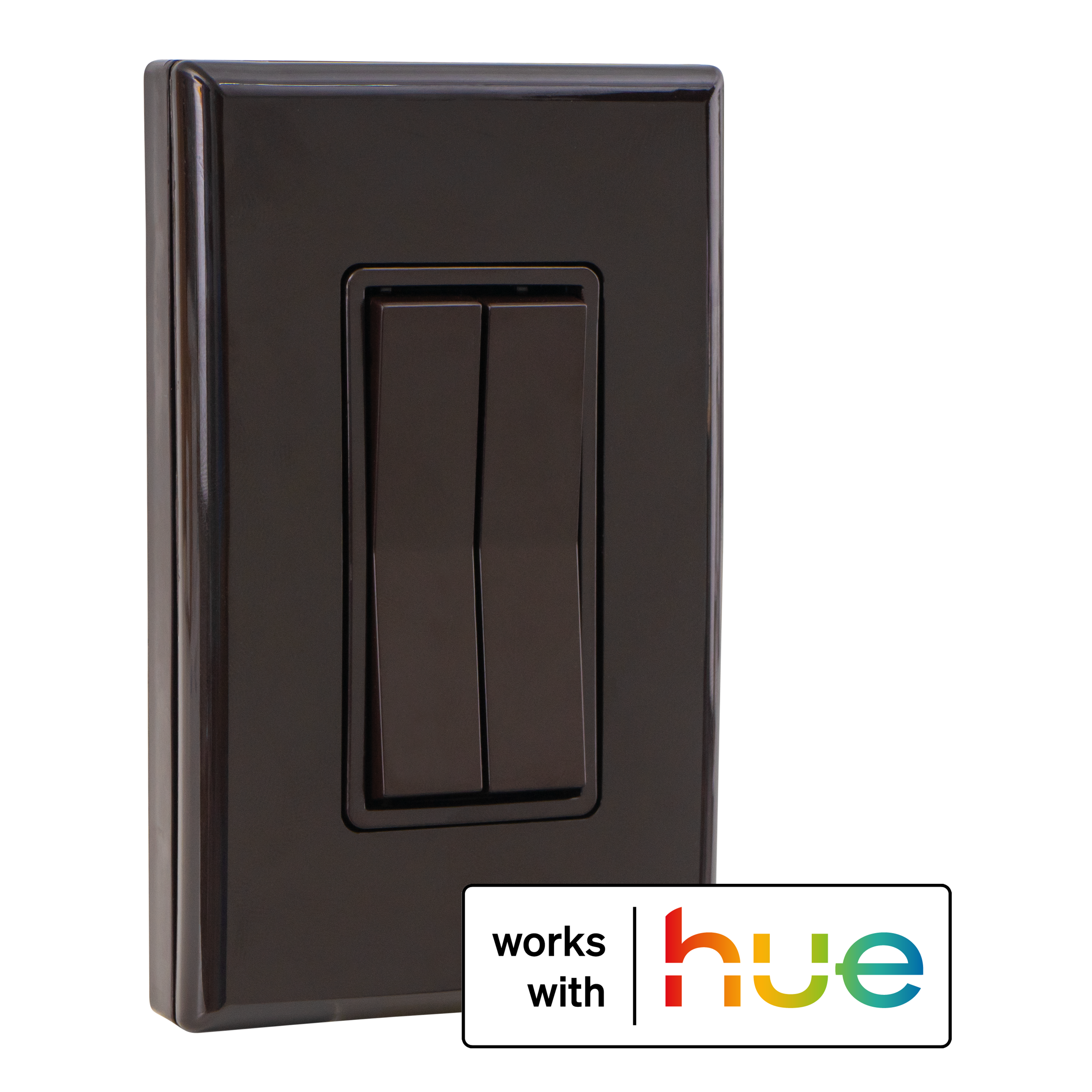 CLICK FOR PHILIPS HUE BATTERY-FREE WIRELESS SMART SWITCH – Self-Powered by Kinetic Energy (Single or Double Rocker)
