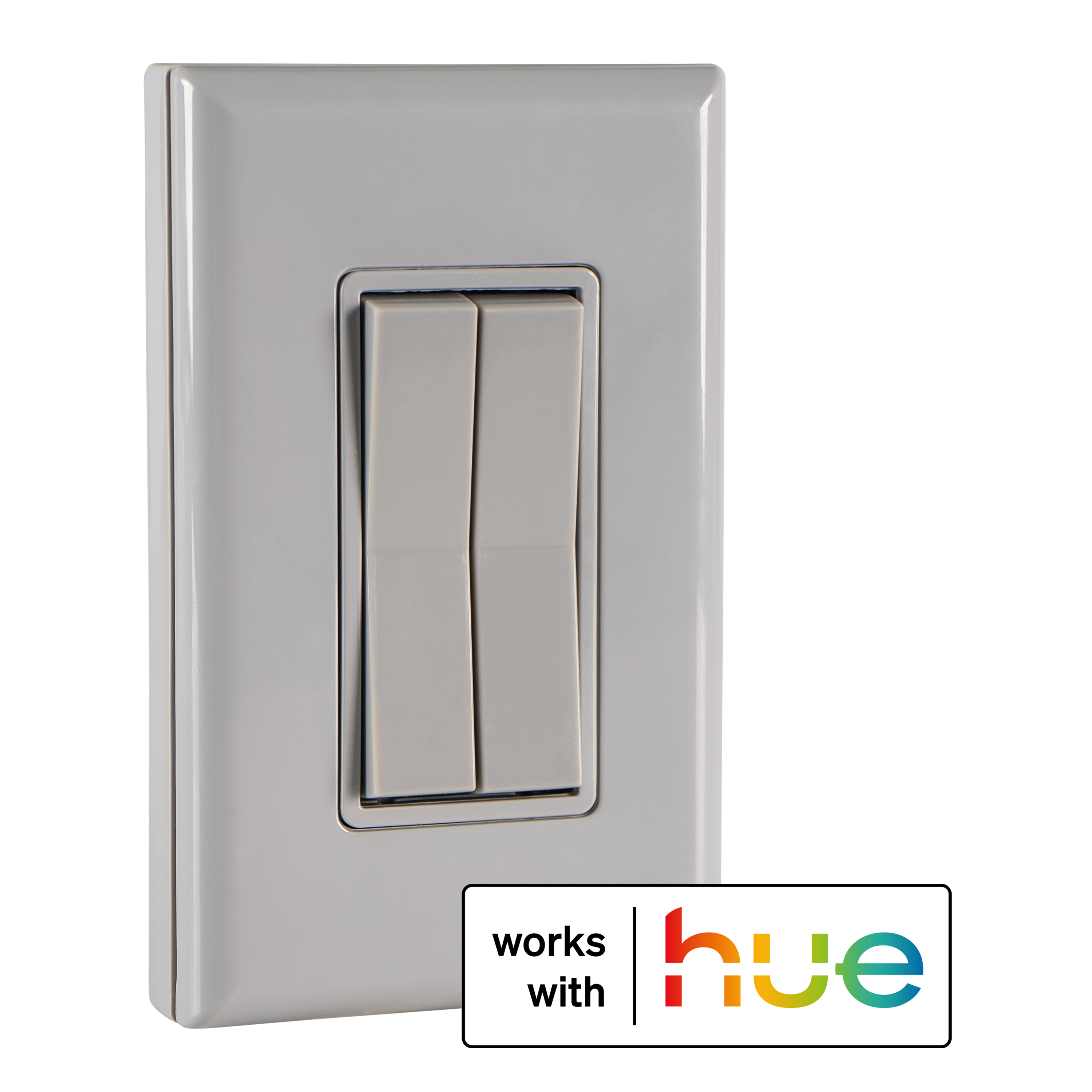 CLICK FOR PHILIPS HUE BATTERY-FREE WIRELESS SMART SWITCH – Self-Powered by Kinetic Energy (Single or Double Rocker)