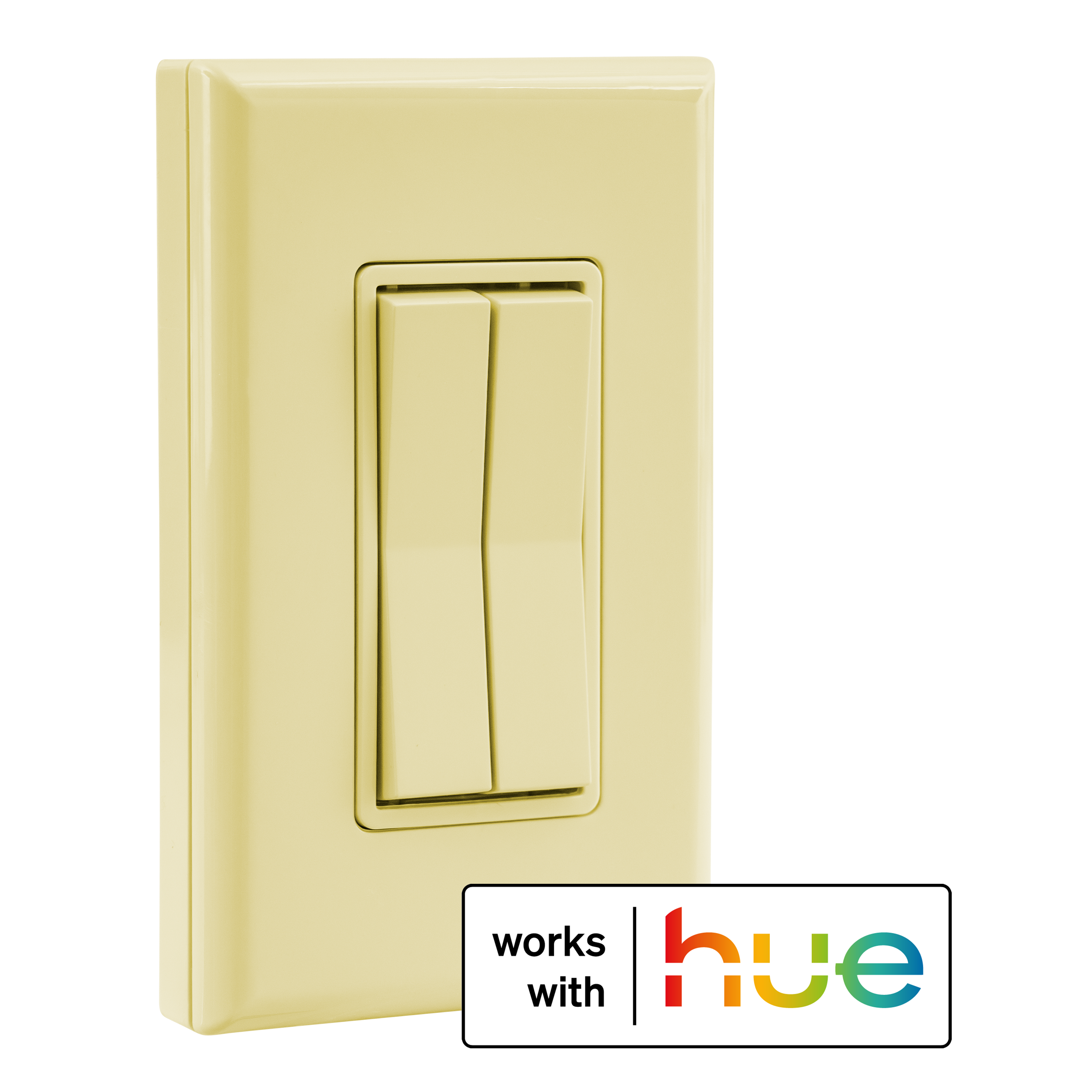 CLICK FOR PHILIPS HUE BATTERY-FREE WIRELESS SMART SWITCH – Self-Powered by Kinetic Energy (Single or Double Rocker)
