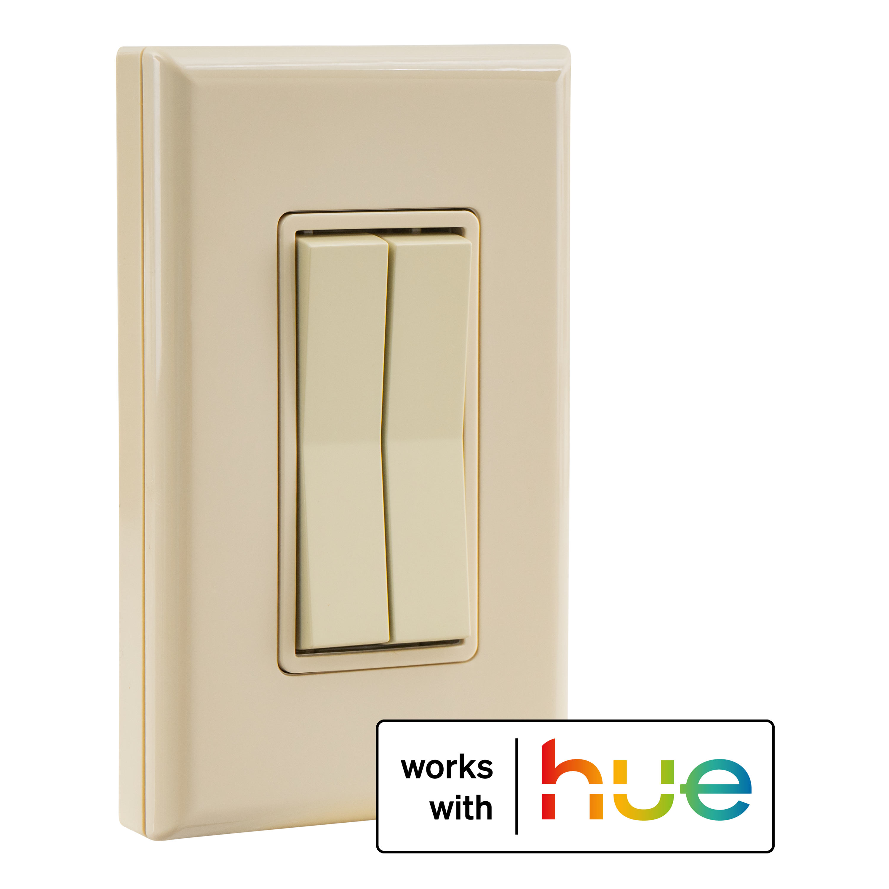 CLICK FOR PHILIPS HUE BATTERY-FREE WIRELESS SMART SWITCH – Self-Powered by Kinetic Energy (Single or Double Rocker)