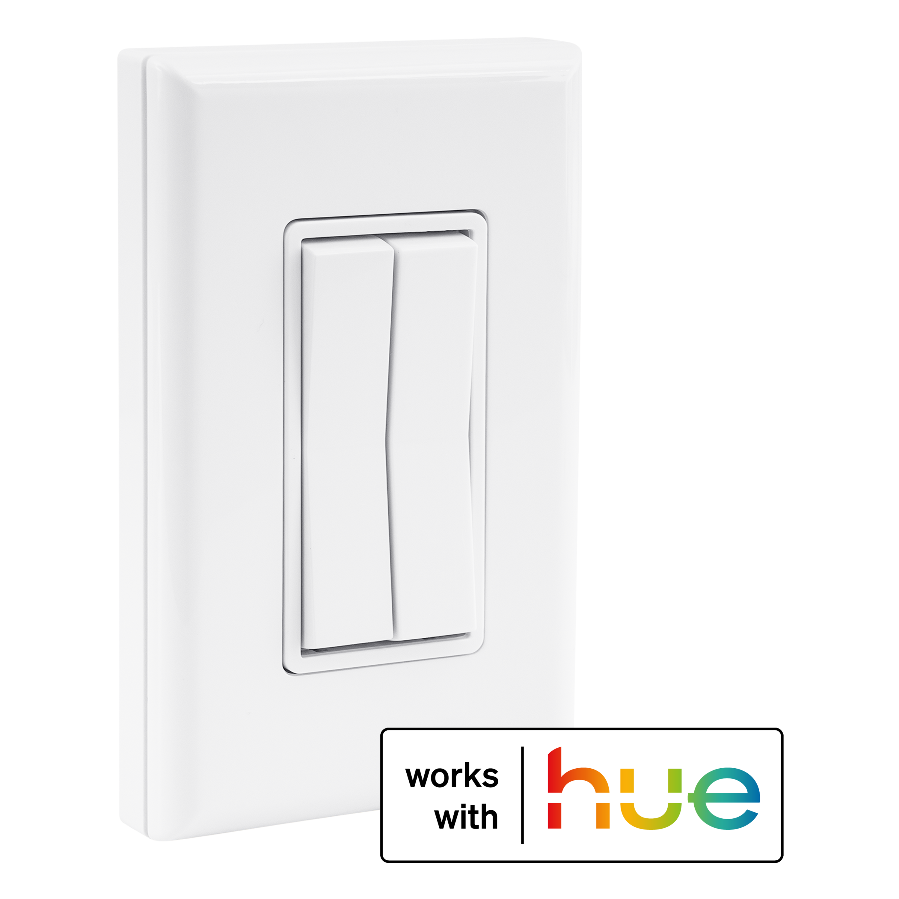 CLICK FOR PHILIPS HUE BATTERY-FREE WIRELESS SMART SWITCH – Self-Powered by Kinetic Energy (Single or Double Rocker)