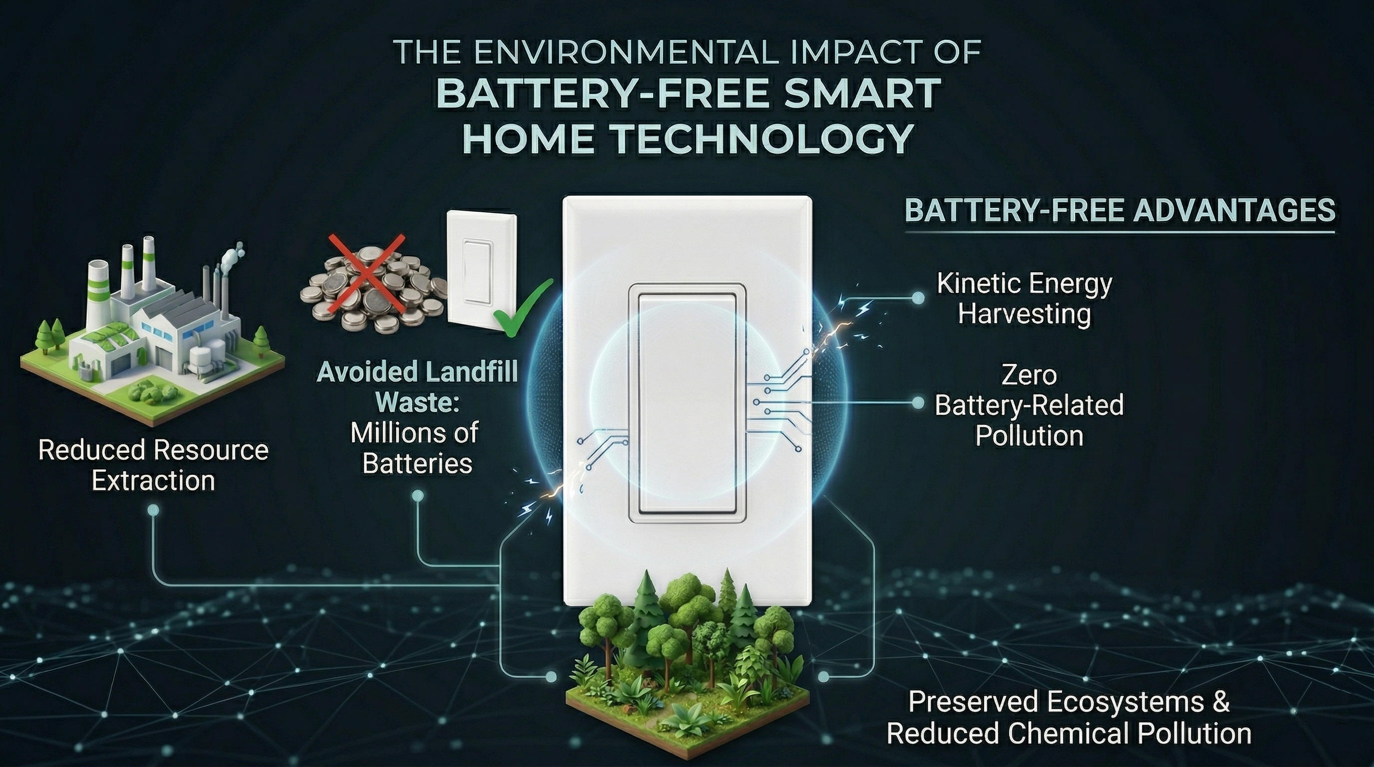 The Environmental Impact of Battery-Free Smart Home Technology