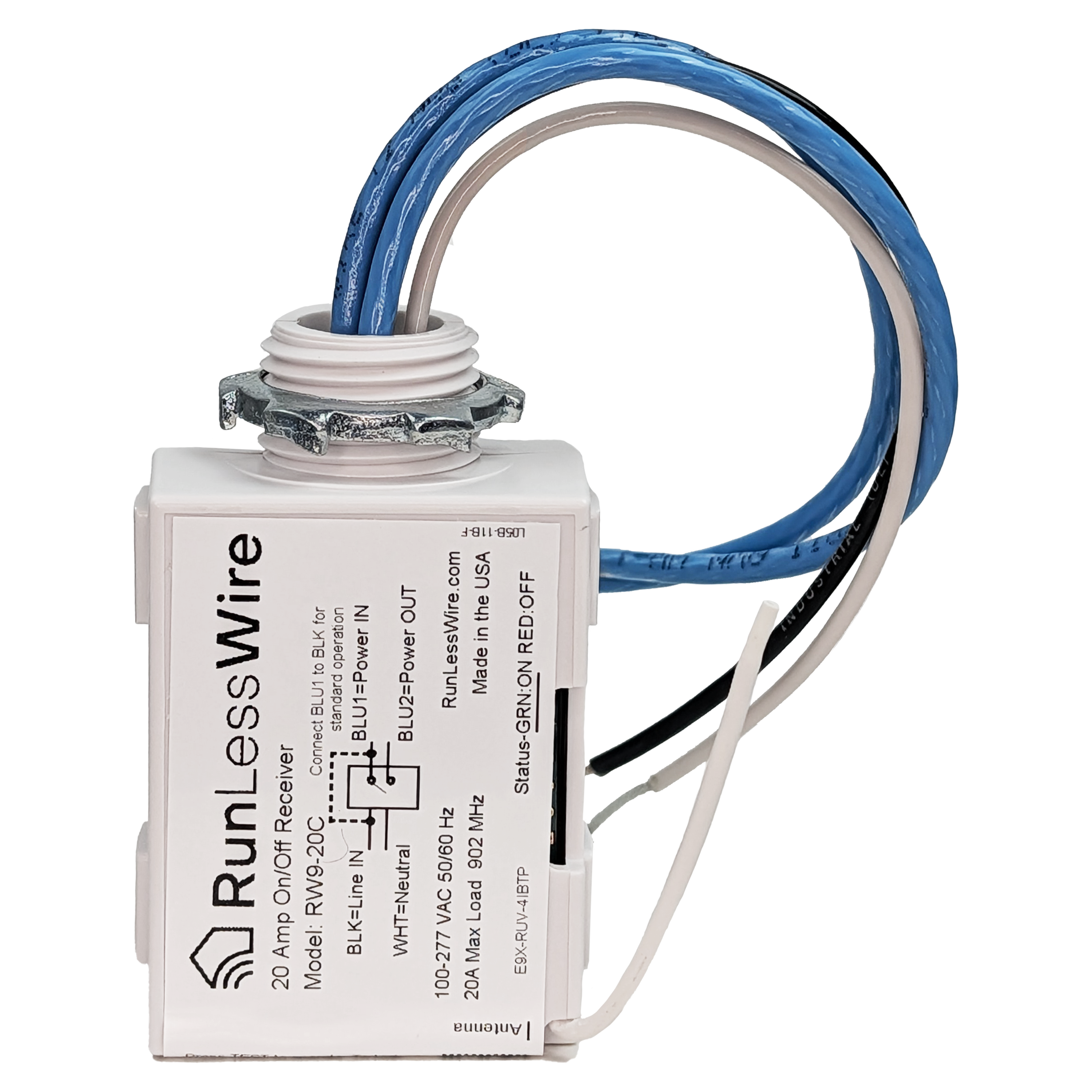 20 AMP ON/OFF RECEIVER FOR WIRELESS SWITCHES - add on only, requires switch to function