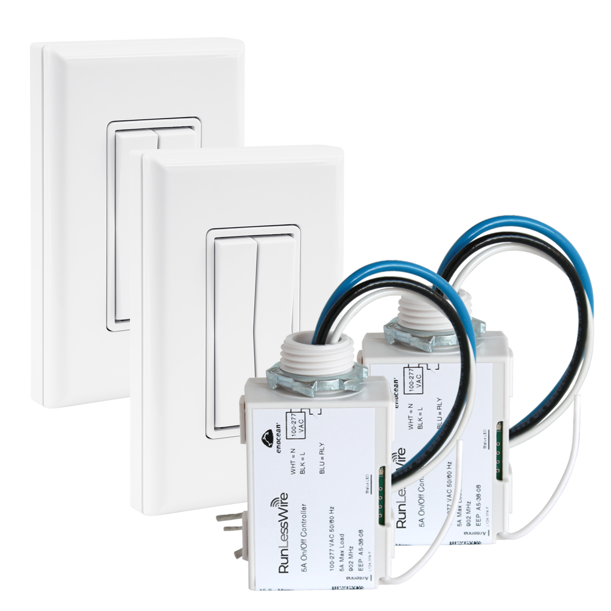 Wireless Light Switch and Receiver Kit, Ortis 300ft RF Range Wireless Wall  Switches for Lights, Fans, Battery Included, No Wiring Needed
