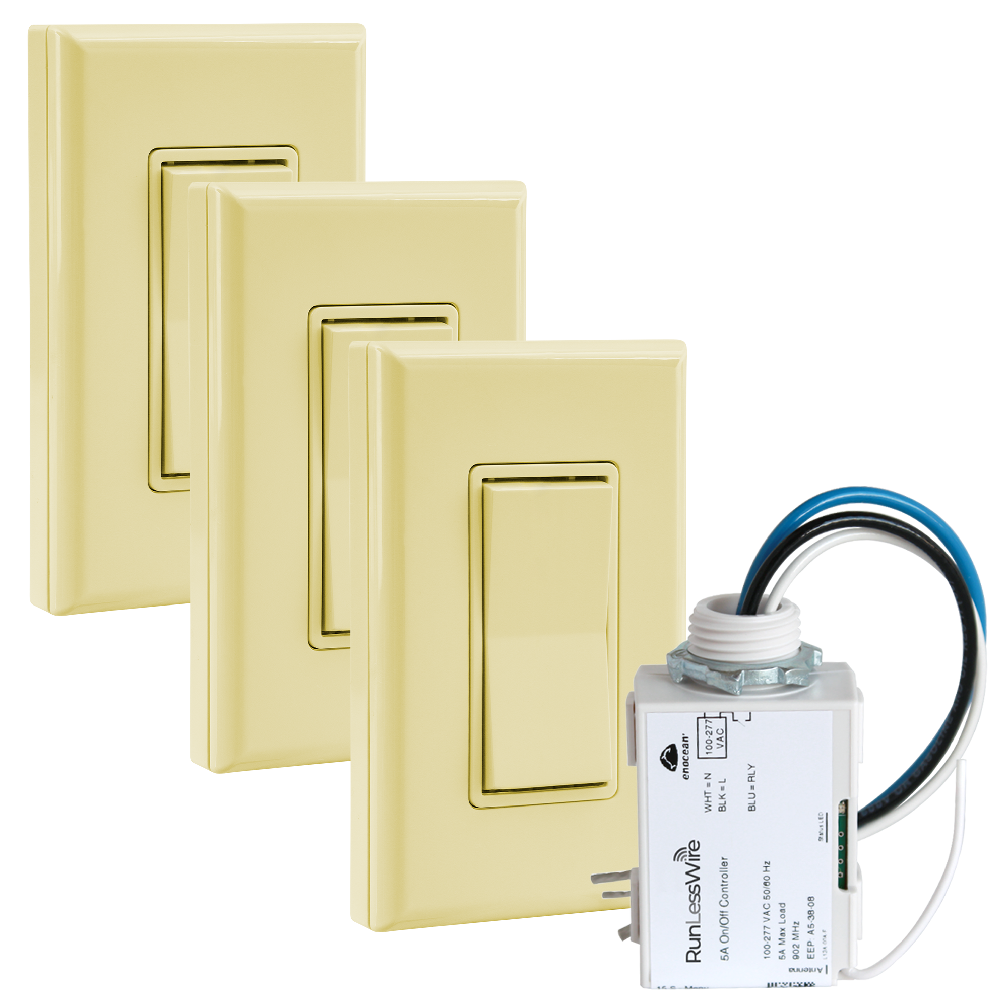 4 way Wireless Light Switch Kit 1 Controller 3 Light Switches