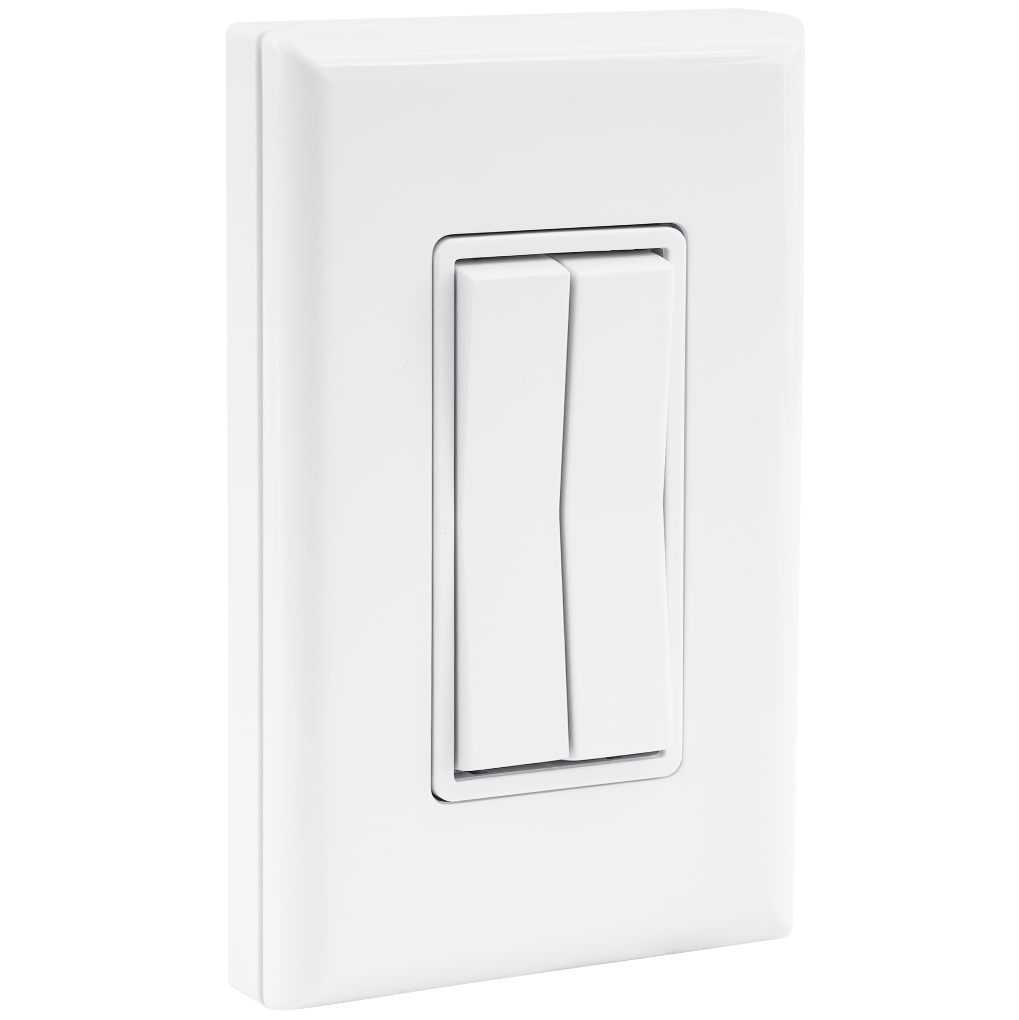 Wireless & Battery-Free Light Switch – Dual Rocker – RunLessWire