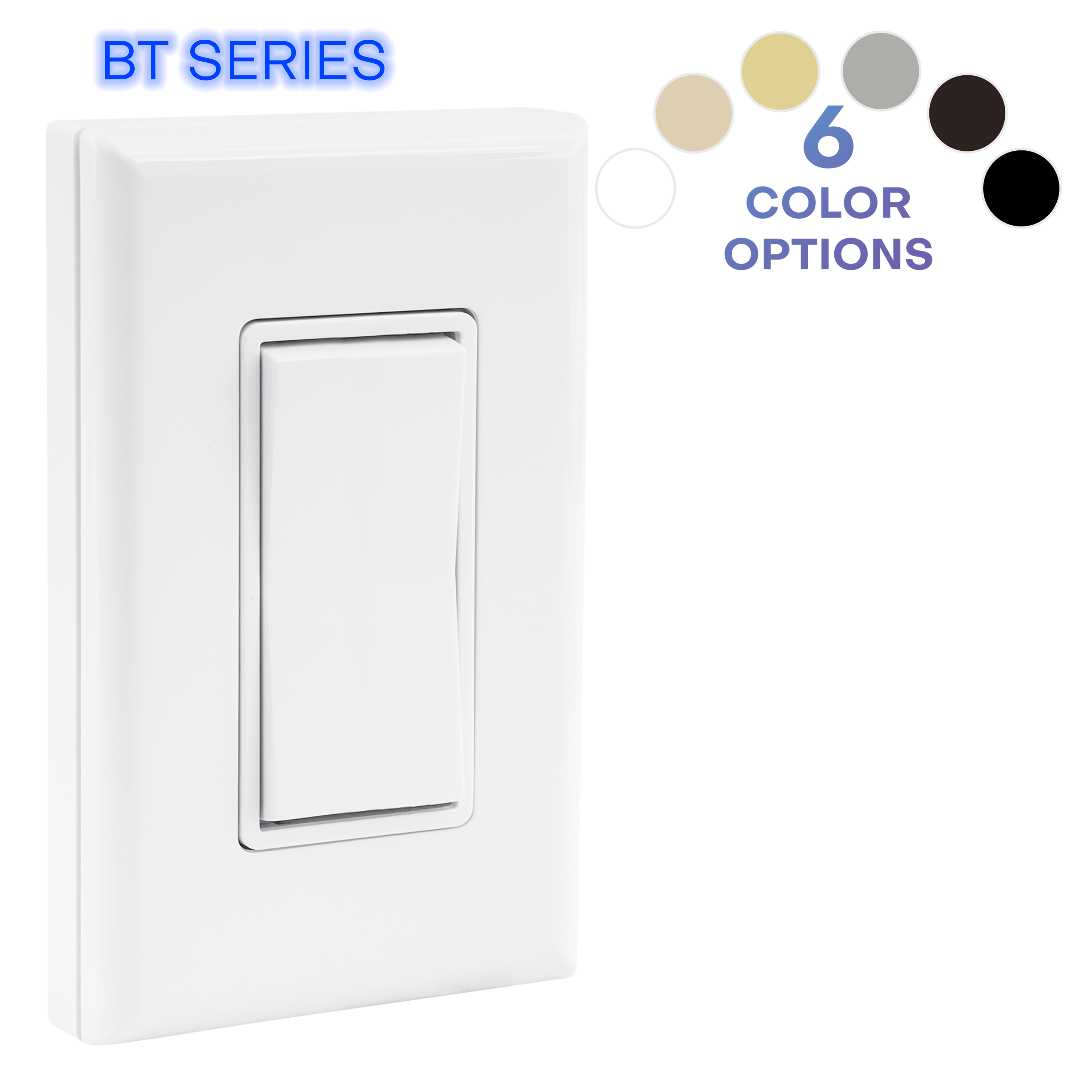 BT SERIES - SINGLE ROCKER WIRELESS SWITCH